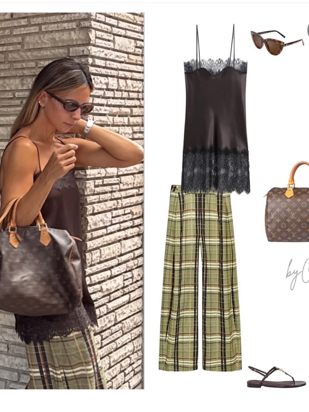 Zara NWT ZW Collection linen blend checkered plaid pants 8371/029 - Picture 8 of 12